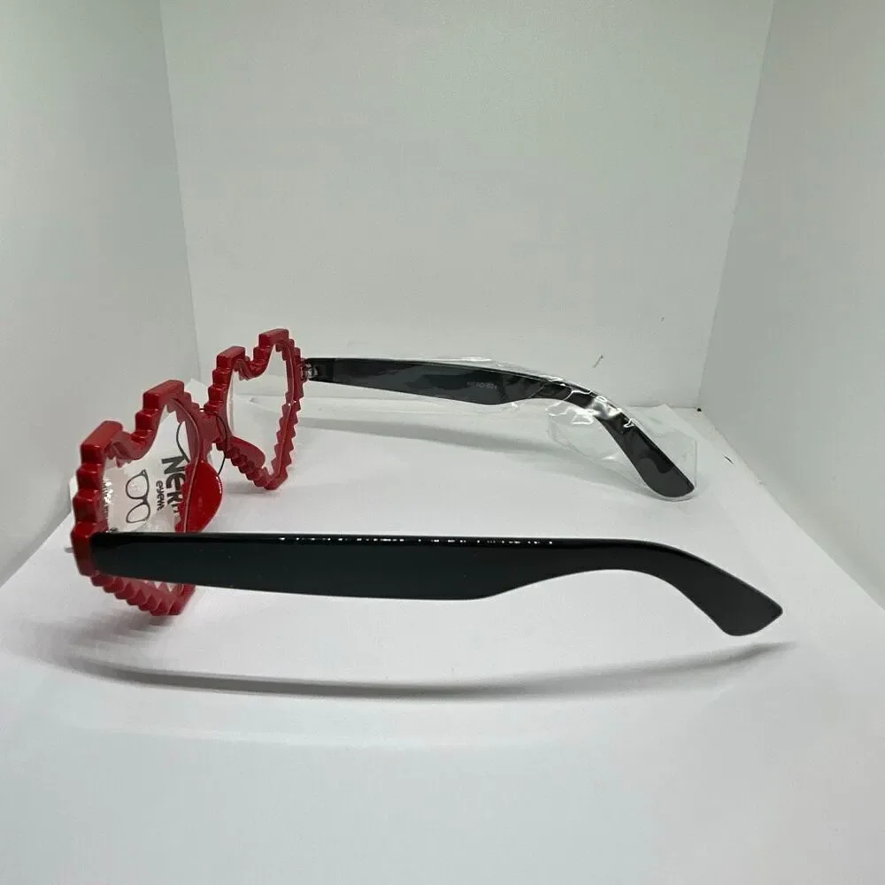 Nerd Eyewear Pixel Heart Glasses – UV400 Protection 😎❤️✨